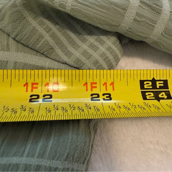 EUC Love Olive Co Green Plaid Mock Neck Short Sleeve Midi Dress - Picture 8 of 9